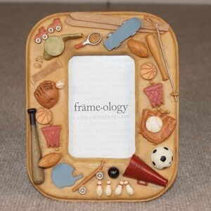 Frameology Sports Themed 3D Resin Picture Frame Baseball Soccer Football 5x7